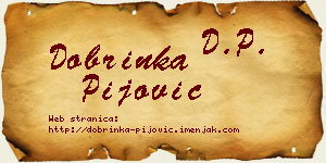 Dobrinka Pijović vizit kartica